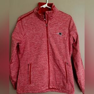 ANTIGUA HEATHERED RED  PATRIOTS FULL ZIP JACKET WOMEN'S LARGE
